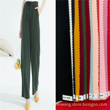 Women Trouses Plain Woven Dyed Spandex Rayon Fabrics